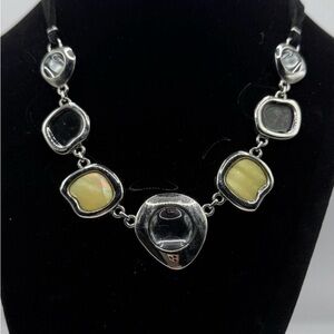 Lia Sophia Silver and Yellow Accent Necklace